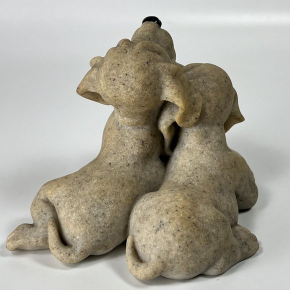 Vtg Quarry Critters Pebbles Patch Dogs Figurine 2001 Second Nature Collectible - Picture 3 of 9